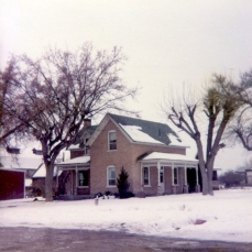 I was raised in this home, in Ferron, Utah, and my parents still live here. The next photo shows the Gingerbread house I made using this home as a model.